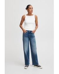 Ichi - twiggy Straight Long Jeans-medium -20119128 33(uk16) - Lyst