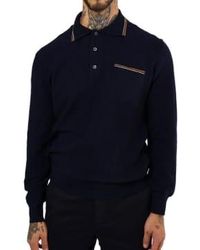 Circolo 1901 - Polo en tricot à manches longues en bleu rom dark cn4200 - Lyst