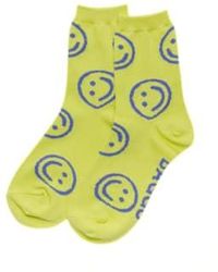BAGGU - Citron Happy Crew Socks Uk 4 8 - Lyst