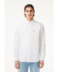 Lacoste - Camisa oxford algodón algodón ajuste hombres hombres - Lyst