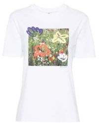 Paul Smith - Wildflowers cartoon grafik t-shirt col: 01 weiß, größe: l. - Lyst