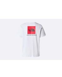 The North Face - Redbox Tee Red L / Blanco - Lyst