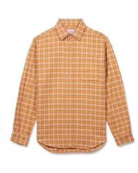 Portuguese Flannel - Camisa jaspeada cuadros marrón jengibre - Lyst