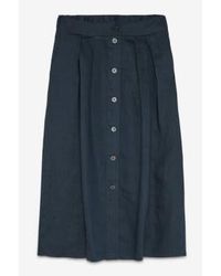 Ottod'Ame - Linen Long Skirt Navy 38 - Lyst