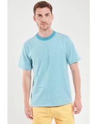 Armor Lux - 59643 heritage striped t -shirt in pagodenblau/milch - Lyst