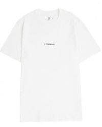 C.P. Company - 30/1 Jersey Relaxed Fit Logo T-shirt Gauze Xl - Lyst