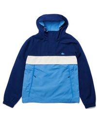 Lacoste - Hooded Colourblock Smock Pullover Jacket 52 - Lyst