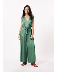 FRNCH - Cadia V-neck Jumpsuit Emerald Xs - Lyst