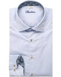 Stenströms - Camisa azul cielo slimline informal con talles contraste 7747210526100 - Lyst