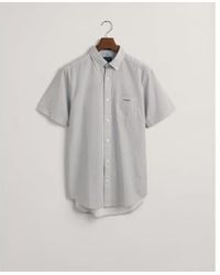 GANT - Regular Fit Micro Print Short Sleeve Shirt - Lyst