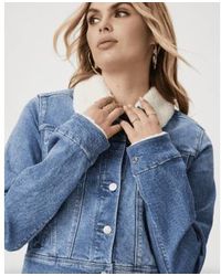 PAIGE - Relaxed Vivienne Crop Jacket Valerie Distressed - Lyst