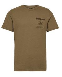 Barbour - Reed Tee Mid Olive Xl - Lyst