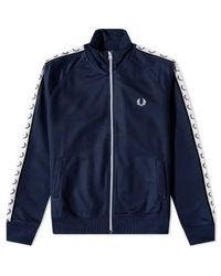 Fred Perry - Taped Track Jacket Blue Xs - Lyst