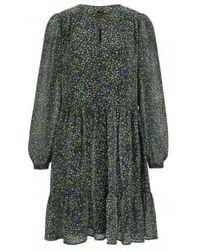 BOSS - C Davina Floral Sheer Sleeve Dress Size: 12, Col: 8 - Lyst