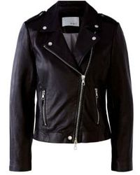 Ouí - Leather Jacket Uk 10 - Lyst