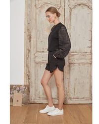 Jovonna London - Quiff Broderie Anglaise Shorts Xs - Lyst
