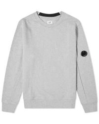 C.P. Company - C.p. sweat-shirt gris d'objectif l'objectif du bras d'entreprise - Lyst
