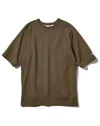 Battenwear - Short Sleeve Reach Up Sweatshirt Olive S - Lyst