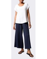 Sahara - Crinkle Soft Viscose Wide Trousers Night - Lyst
