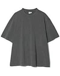 PARTIMENTO - Vintage Washed Tee In Charcoal - Lyst