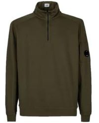 C.P. Company - Light Fleece Half Zipped Sweatshirt Ivy L - Lyst