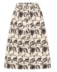 Lanius - Organic Cotton Cream Botanical Garden Skirt 3 - Lyst