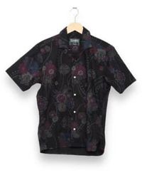 Gitman Vintage - Vintage camp shirt blumenrinde stoff schwarz - Lyst