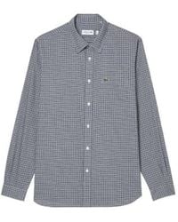 Lacoste - Brushed Cotton Gingham Check Shirt Ch1885 - Lyst