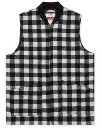 Burrows and Hare - Gilet Grey Check S - Lyst