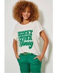 Five Jeans - T-shirt honky tonk en blanc et vert - Lyst