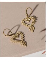 Zoe & Morgan - Heart Earrings One Size - Lyst