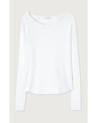 American Vintage - Camiseta manga larga sonoma blanco - Lyst