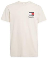 Tommy Hilfiger - Tommy Jeans Slim Essential Flag T Shirt Newsprint - Lyst