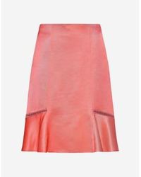 BOSS - Vileina Ladder Stitch A Line Skirt Col: Coral , Size: 12 - Lyst