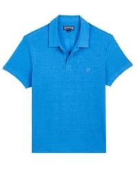 Vilebrequin - Pyramid Linen Jersey Polo Shirt In Bright Pyre9O00 367 - Lyst