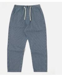 Universal Works - Salut pantalon à eau hickory stripe nim indigo - Lyst