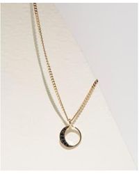 Zoe & Morgan - New Moon Diamond Gold Necklace One Size - Lyst