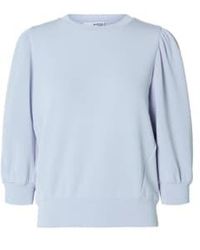 SELECTED - 3/4 tenny sweat top cashmere - Lyst