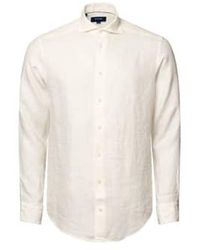 Eton - Off Contemporary Fit Linen Twill Shirt 10000470900 - Lyst