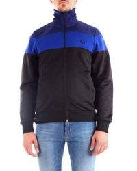 Fred Perry - Contrast Tape Track Jacket Blue - Lyst