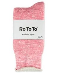 RoToTo - Double Face Merino Socks Pink Medium - Lyst