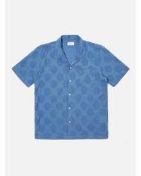 Universal Works - Chemise Road Shirt Dot Cotton S / Bleu - Lyst