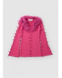 House Of Sunny - Of S Laced peggy Fluffy Collar Cardigan - Lyst