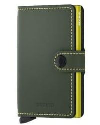 Secrid - Mini Wallet Matte And Lime - Lyst