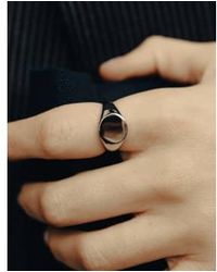 Nordic Muse - Round Signet Ring, Waterproof Stainless Steel - Lyst
