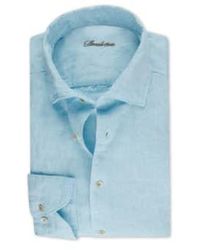 Stenströms - Slimline Blue Linen Shirt 7747217970850 M - Lyst