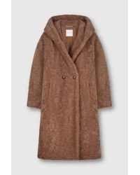 Rino & Pelle - Rino And Jen Long Hooded Double Breasted Coat Caramel - Lyst