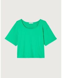 American Vintage - Hapylife Short Sleeve Sweatshirt Vintage Chlorophyll - Lyst