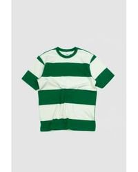 Drake's - T-shirt de randonnée lourd rayé vert/blanc - Lyst