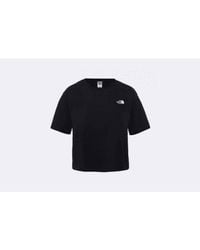 The North Face - Wmns Cropped Sd Tee S / Negro - Lyst
